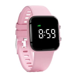 e-vibra Vibrating Alarm Watch, Potty Training Wristband Rechargeable Pill Reminder Watch with Timer and 15 Daily Alarms (Pink)