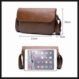 Whatna 7729 Mini Shoulder Bag, Vertical Men's, Pochette, 2 Rooms, Large Capacity Storage, Shoulder Mini Pouch, Leather, Lightweight, Small Messenger Bag, Crossbody Business, School, Commute,