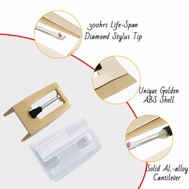 Record Player Needles, Turntable Stylus Record Needles Replacement for Crosley, 1byone, Boytone, LP&No.1, Victrola, and Jensen Vinyl Record Players(Pack of 3)