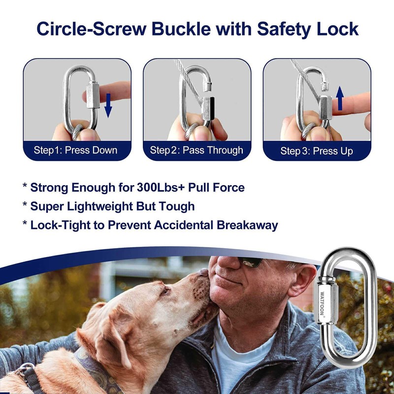 Tie Out Cable for Dogs Up to 300lbs,35ft Extra Strong