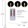 Homemory 15 inches Real Wax Flameless Taper Candles with Remote