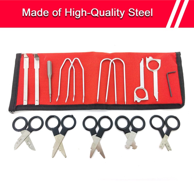 Radio Removal Tool key and Removal Pry Tool Kit Universal