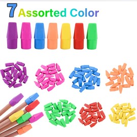 Sooez Sooez 120 Pack Pencil Top Erasers, Cap Pencil Eraser Toppers, Studying Supplies for Teachers Classroom Must Haves Pencil Erasers, 7 Colors