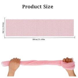 KISUOMAOYI African Exfoliating Bath Net Sponge – Long-Lasting Nylon Back Scrubber, Cuttable Bath Towel for Effective Body Cleaning and Spa Massage– Stretches Up to 66 Inches (Pink+Black+Brown)
