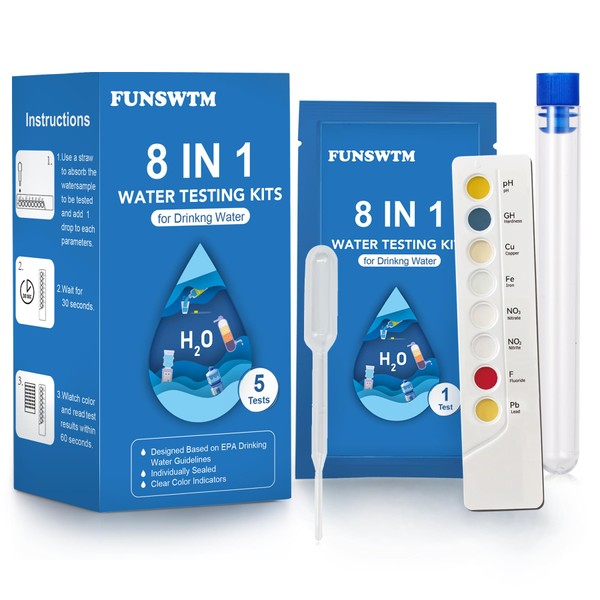 Drinking Water Test Kit for Well: 8 in 1 Water