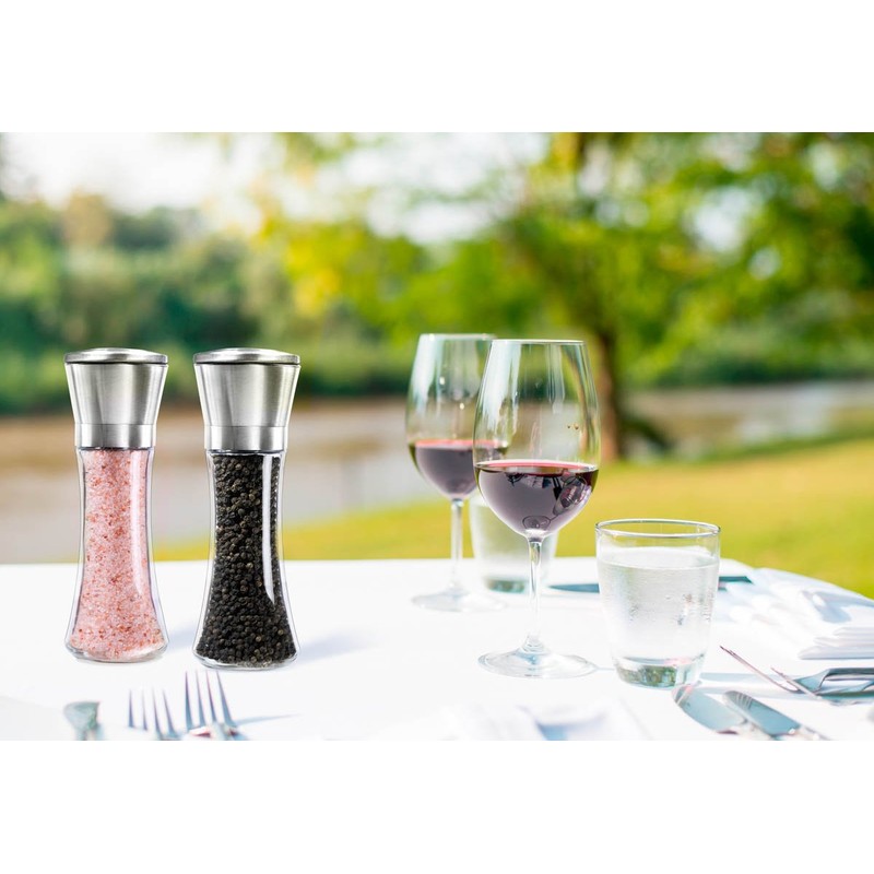 Levav Premium Salt and Pepper Grinder Set of 2- Brushed