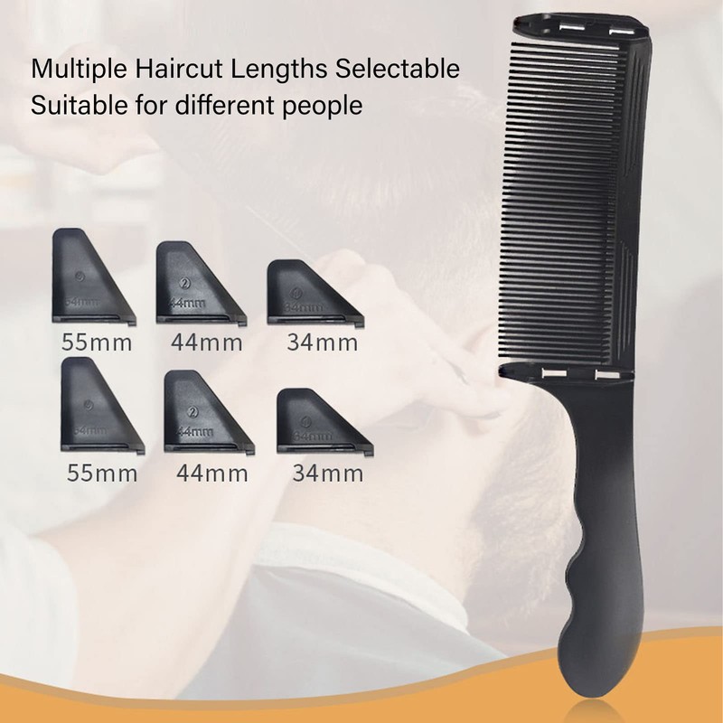 Curved Barber Clipper Comb, Professional Hair Cutting Comb with Flat