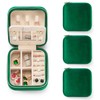 ZPROW Plush Velvet Travel Jewelry Case, Organizer, Box, Small Case