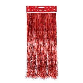 The Home Fusion Company Christmas Xmas Decoration Angel Hair Tinsel Lametta White Red Silver Gold