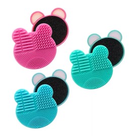 OEM Set 3 Limpia Brochas Osito Esponja Difuminador Maquillaje