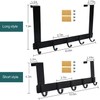 LFSEMINI 2 Pack Over Door Hook Hanger, Black/White, Long/Short, Heavy-Duty