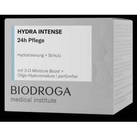 Biodroga Hydra Intense 24h Pflege 50 ml – Gesichtspflege Creme mit Hyaluron Face Moisturizer Moisture Boost