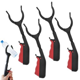 SABVITA Children's Grab Tongs, Pack of 4 Seniors Short Grab Grabber, 30 cm Portable Rubbish Collecting Tongs, Multifunctional Rubbish Tongs, Hygienic Waste Clips, Gripper Arm Garden Gripper for Waste