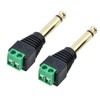 euroharry 6.35 mm Jack Plug Adapter - Jack to 2-Pin