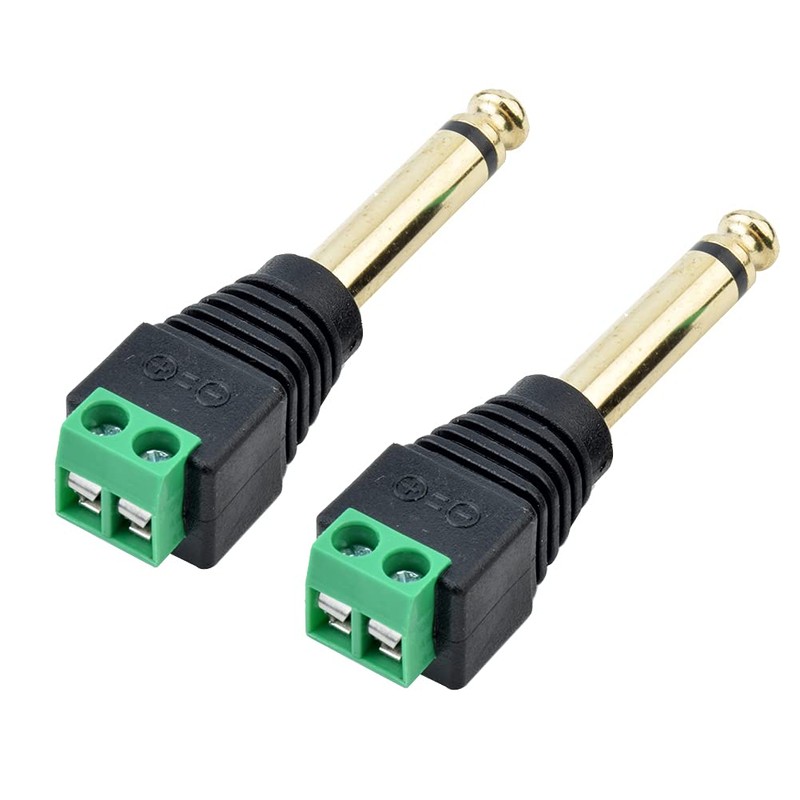 euroharry 6.35 mm Jack Plug Adapter - Jack to 2-Pin