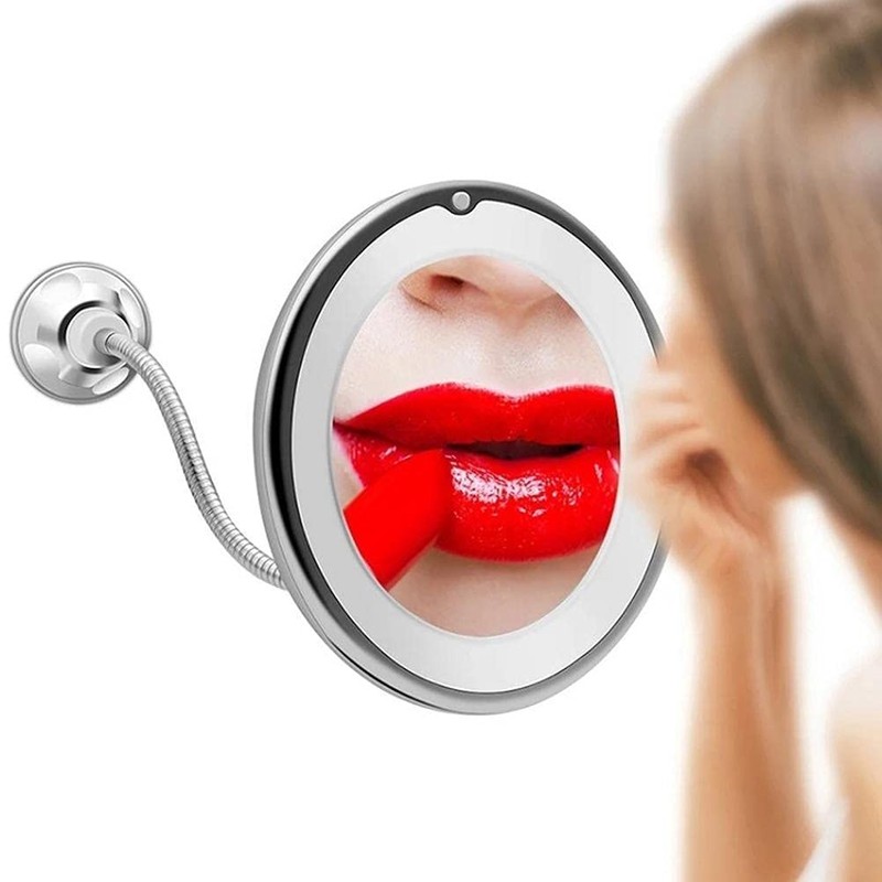 Gazaar Lighted Makeup Mirror, 10X Magnifying Makeup Mirror with Suction