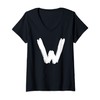 Womens Creative Bold White Letter W - Design - Alphabet