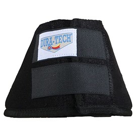 Dura-Tech Professional Bell Boots for Horses | Size Large | Color Black Extraordinary Protection | Comfort | Prevents Boot Turning | Shock Absorbing | Secure Closure