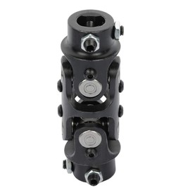ROADFAR Steering Shaft Universal Coupler 13/16"-36 Spline * 3/4" DD Black Single U-Joint Shaft 83mm