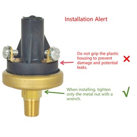 XYZIL Adjustable Oil Pressure Switch Sensor 765754 76575-4 4D-4785 1/8-27NPT 4 PSI-7 PSI Normally Open Compatible with Hobbs Honeywell M4006-4 Compatible with Caterpillar CAT 2Y-4439 (Brass Housing)
