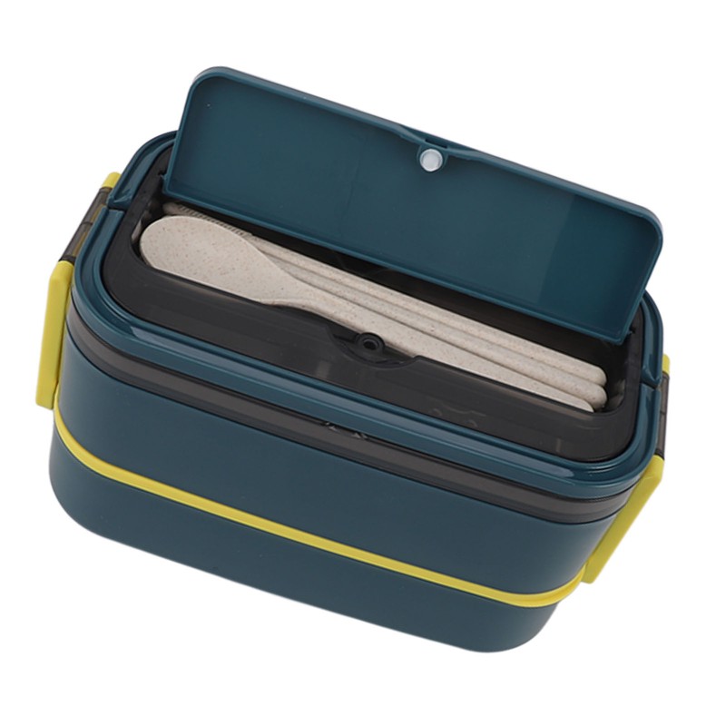 Double Layer Bento Box 316 Stainless Steel Compartment Portable Lunch