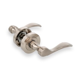 Amig - Door Handle Set with Handle and Rosette - Model Yaltarz - Made of matt Chrome-Plated Steel - Dimensions: 52 mm - 6 mm Square