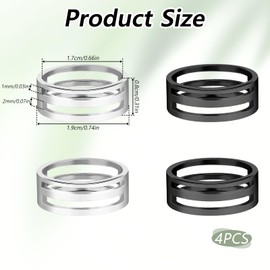 4 Pack Jump Ring Opener Tool, Stainless Steel Jump Rings Opener Circle Jump Rings Opening Closing Rings Tool Jump Rings Opening Closing Tool for Jewelry Makers Craft Supplies Projects