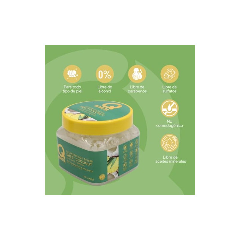 Q Bonita Exfoliante Corporal. Azuca Rosa y Vitaminas. Sugar Scrub