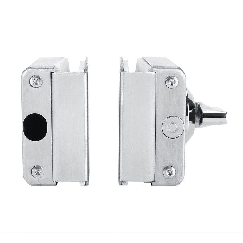 Stainless Steel 10~12mm Glass Door Lock Rotary Knob Open/Close Home