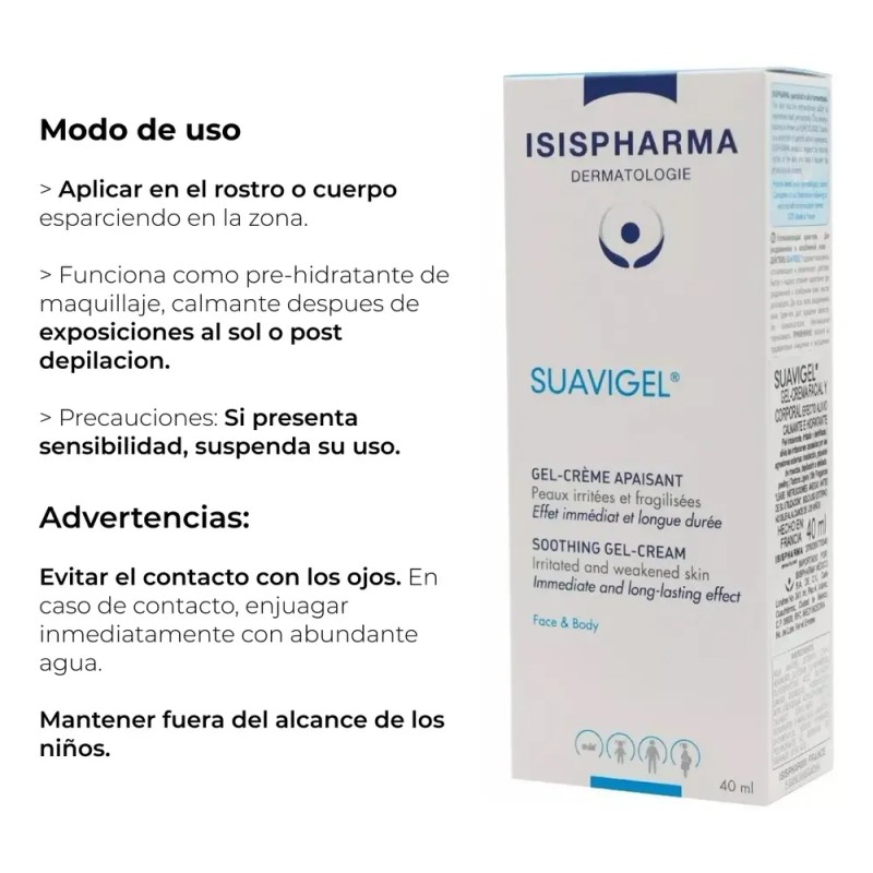 Isispharma Suavigel Gel Crema Calmante 40 Ml Piel Irritada Debilitada