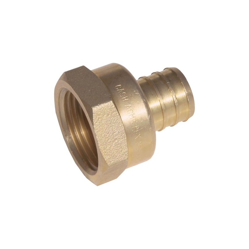 SharkBite UC072LFA Brass Crimp Female Adapter, 1/2 in, Copper