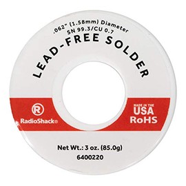 RadioShack SnCu 99.3/0.7 Lead-Free Solder, 0.062" Diameter - 3.0 oz. Spool
