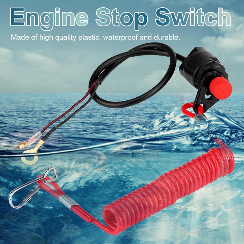 Chazcool Engine Stop Switch, Boat Kill Switch Lanyard, Motorcycle Outboard