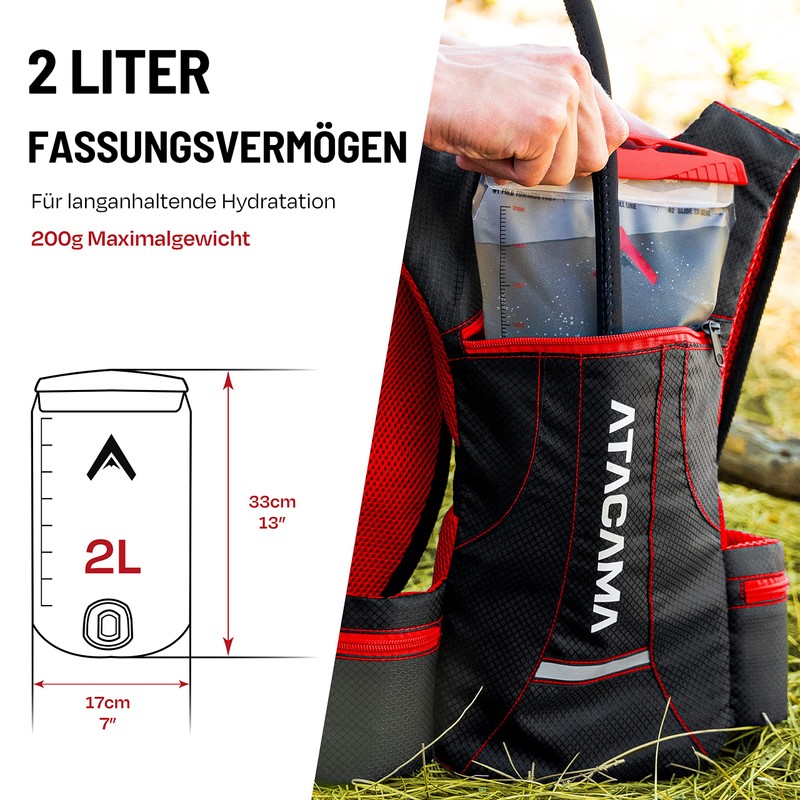 Atacama Hydration Bladder 2L BPA Free - Leak-proof with Insulated
