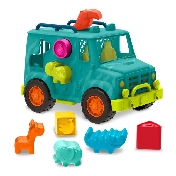 B. toys- Rollin' Animal Rescue- Shape Sorter Truck – Shape Sorting Toy – Toy Truck for Toddlers, Kids – Educational Play – 12 Months +
