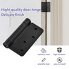 SORGMACH Self Closing Door Hinge 4 inch Matte Black Auto