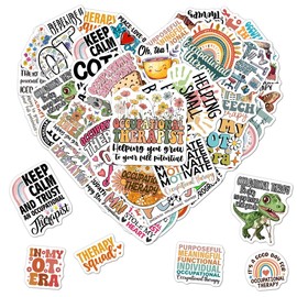 Pack 50 Pcs OT Occupational Therapy Stickers for Water Bottles Funny Laptop Cups Luggage Scrapbooking Teens Kids Girls Boys Adults Waterproof Aesthetic Sticker Small Vinyl Decals