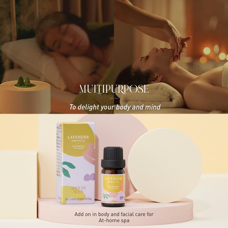 ABLOOM MOON Lavender Essential Oil Blend, 0.34 Fl Oz, Skin