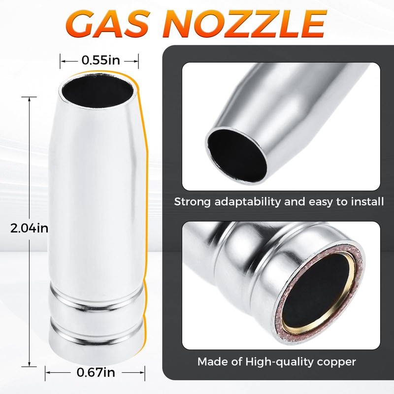 24PCS MIG Welding Gun Kit .030" Tip-Nozzle-Diffuser Replacement for MB15