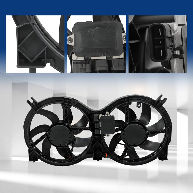Dual Radiator Fan with Control Module Replacement for Pathfinder 2013-2017