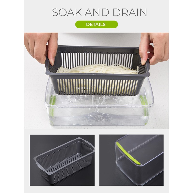 Manual Vegetable Slicer, Multifunctional Kitchen Mandolin 13 in 1 -