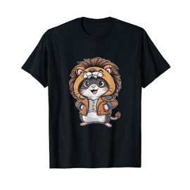 Cartoon kawaii hamster in cartoon style in a lion outfit. T-Shirt