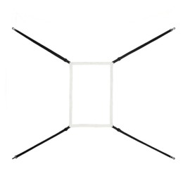 Tanner Portable Baseball Net with Carry Bag - 7' x 7' Baseball Net Softball Batting Net with Target and Catch Sock for Hitting and Pitching | Black and Blue