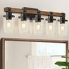 GOEBLESON 5-Light Bathroom Light Fixture, Farmhouse Vanity Lights for Bathroom