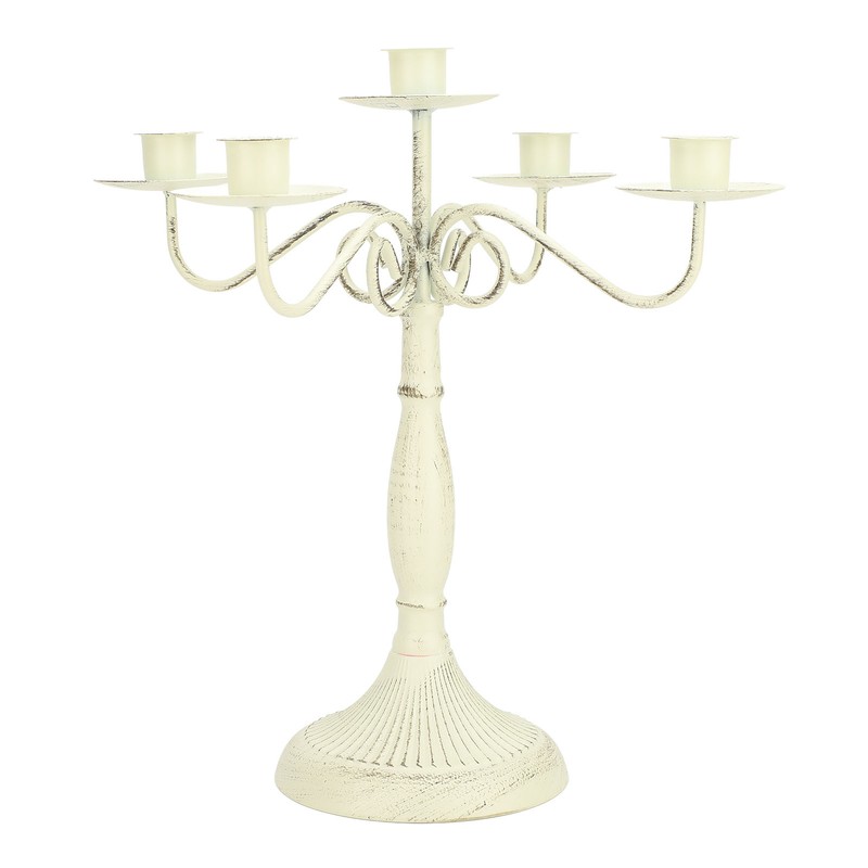 European Style Candelabra 5 Arms Iron Elegant Candle Stick Candelabra