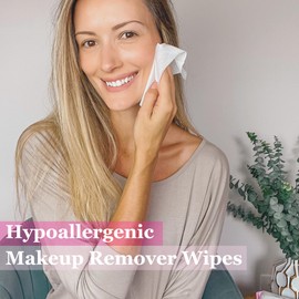 mivida Hypoallergenic Makeup Remover Wipes | Facial Cleansing Make up Remover Face Wipes with Vitamin E | Fragrance Free, Alcohol Free wipes | 25 Count