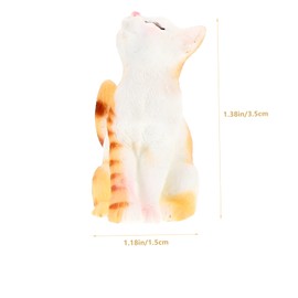 WOONEKY 4pcs Miniature Cat Figurines Decorative Resin Kitten Figures for Doll Houses Gardens and Offices Cute Tiny Animal Decorations for Layouts