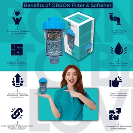 Inline Filter for Dishwashers – Hard Water Softener & Descaler | Prevents Scale, Rust, Sediment | Easy DIY Tap Inlet Installation | 3/4" MNPT - FNPT Thread | 1 Unit