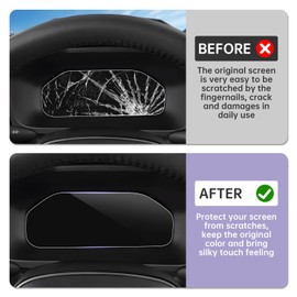 LUWU for 2023 2024 2025 RAV4/RAV4 Hybrid Screen Protector 12.3-inch Compatible with 2025 RAV4 XSE/Limited/TRD Off-Road/XLE Premium/Adventure Anti-Reflective Nano LCD Instrument Protector 2PCS