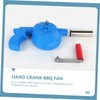 Kisangel Bbq Air Blower Hand-cranking Fan for Outdoor Cooking Portable